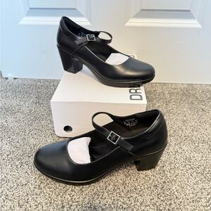 Like New! Dream Paris Women's Black Mary Jane Block Heel Pumps, Size 8.5